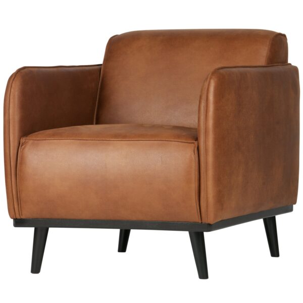 BePureHome Statement fauteuil met arm lederlook cognac Cognac Fauteuil