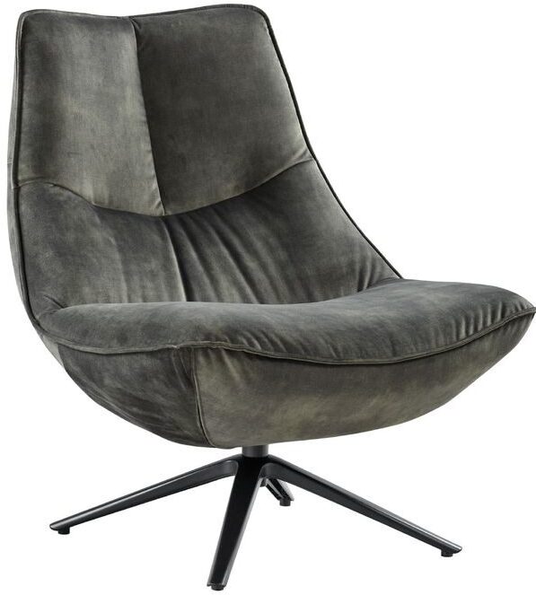 INHOUSE Draaifauteuil Monzone donkergroen velvet Groen Draaifauteuil