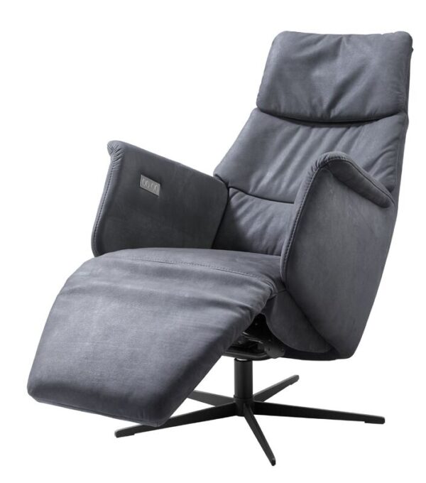 INHOUSE Relaxfauteuil Pomonti M antraciet leer Antraciet Fauteuil