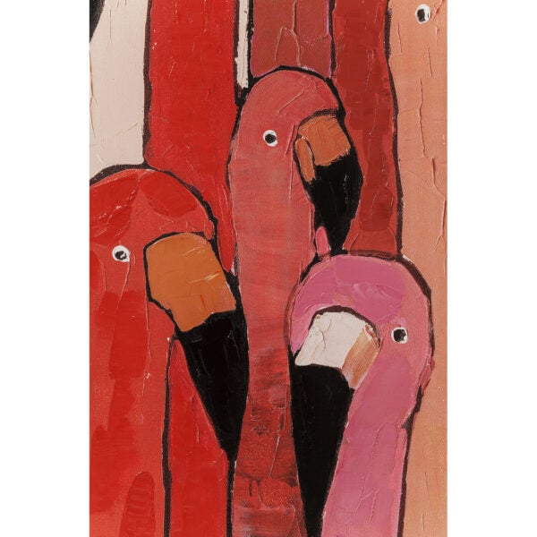 Schilderij Canvas Flamingo Meeting 90x120cm Kare Design Schilderij 60444