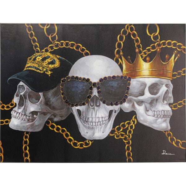 Schilderij Canvas Skull Gang 120x90cm Kare Design Schilderij 53166