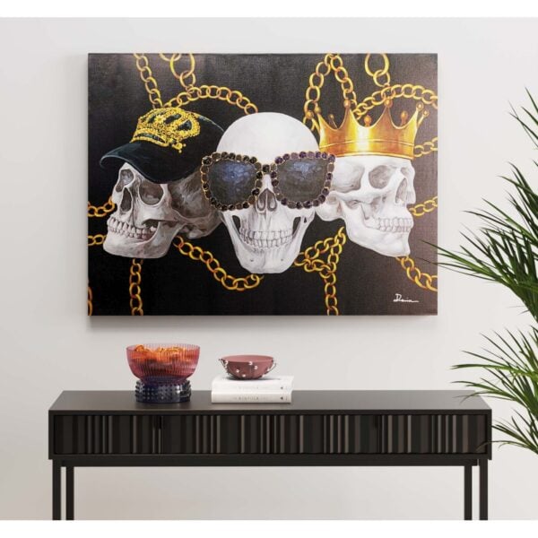 Schilderij Canvas Skull Gang 120x90cm Kare Design Schilderij 53166