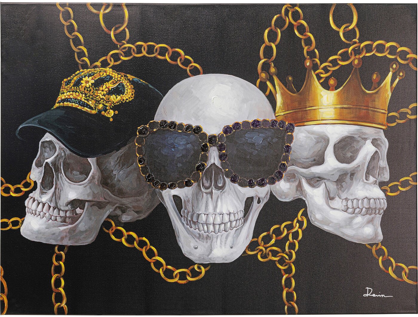 Schilderij Canvas Skull Gang 120x90cm Kare Design Schilderij 53166