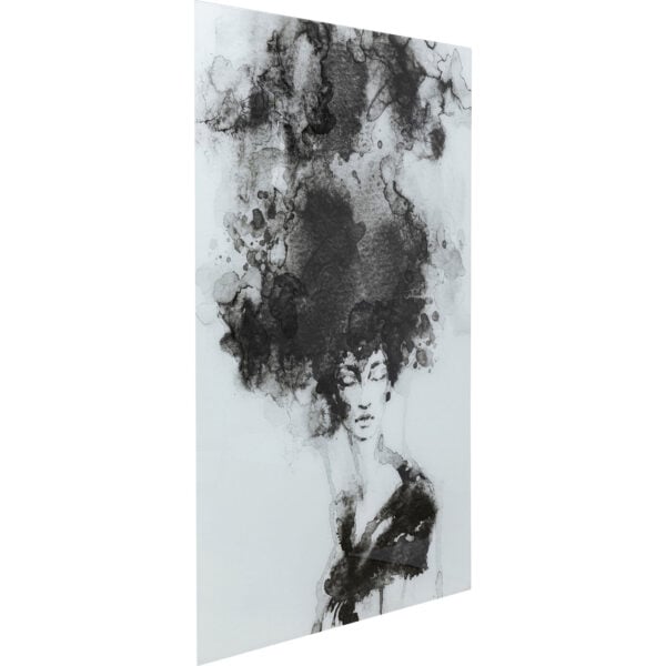 Schilderij Glas Smokey Hair 100x150cm Kare Design Schilderij 53816