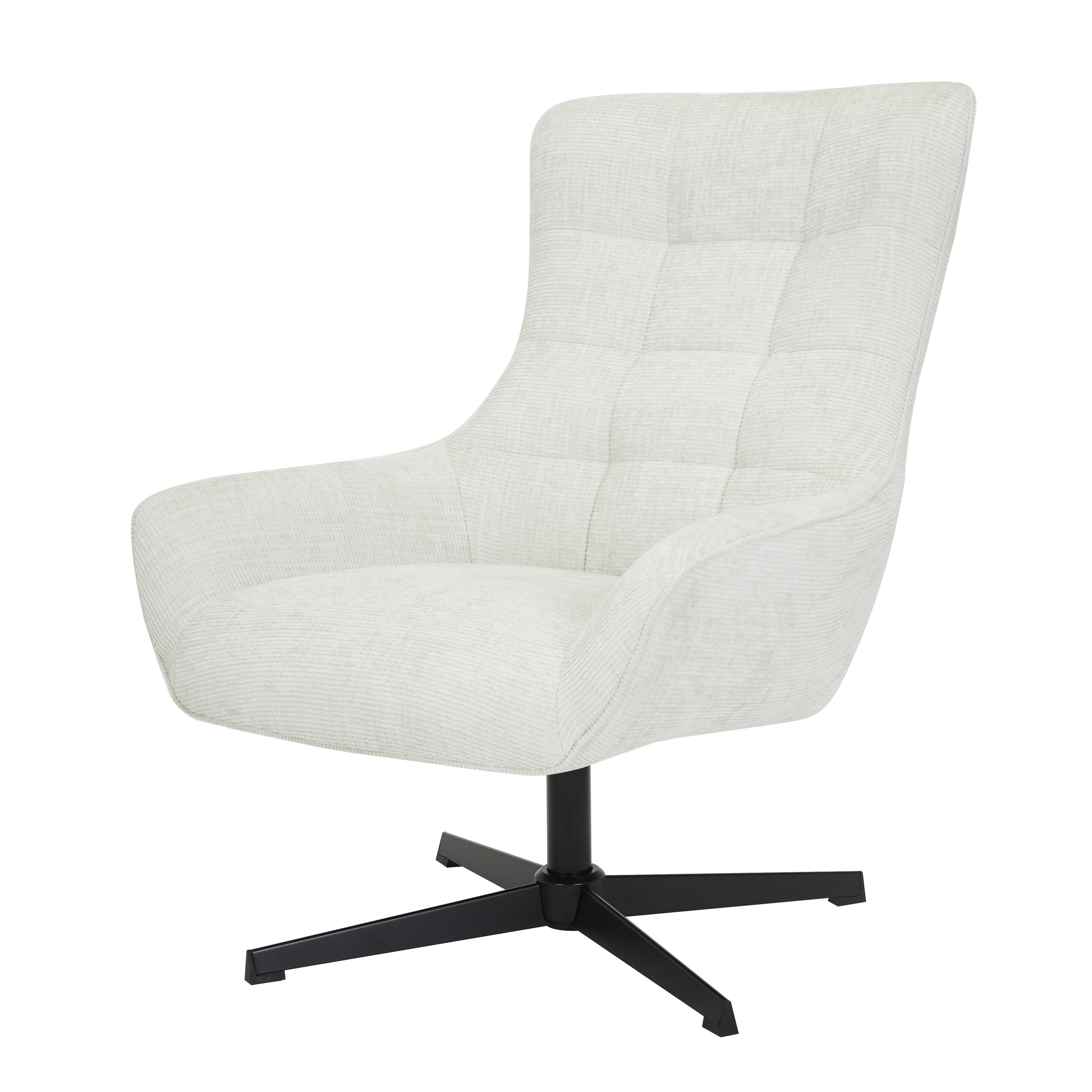 Livingfurn Draaifauteuil 'Naomi' kleur Pearl