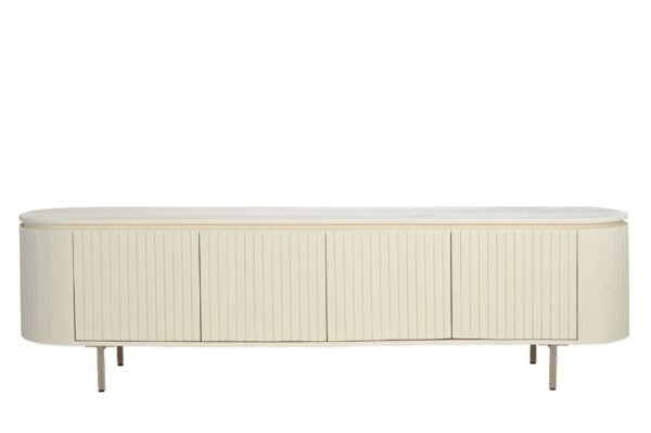 Livingfurn Tv-dressoir Patou 210 cm Bruin|Naturel Tv-meubel|Tv-dressoir