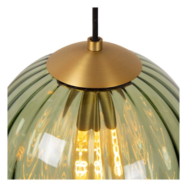 MONSARAZ Hanglamp Ø25 cm 1xE27 - Groen Lucide Hanglamp 45493/30/33