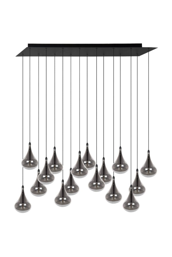 TEARS Hanglamp LED Dimb. G4 16x1,5W 3000K - Zwart Lucide Hanglamp 70434/16/30