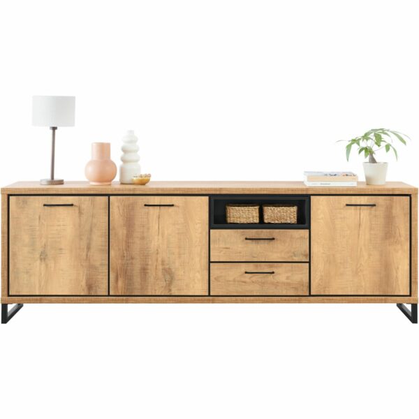 Profijt Meubel Dressoir 238cm Imbaro Bruin|Naturel Dressoir