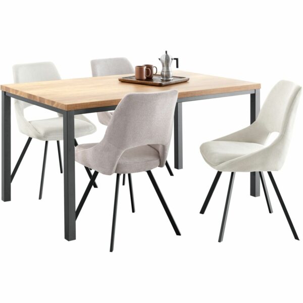 Profijt Meubel Eettafel 160x90 Caltana Bruin|Naturel Eettafel