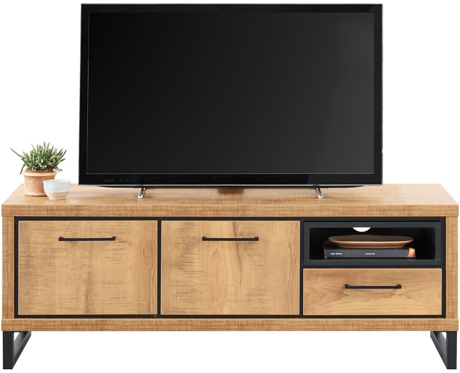 Profijt Meubel Tv-meubel 136cm Imbaro Bruin|Naturel Tv-meubel|Tv-dressoir