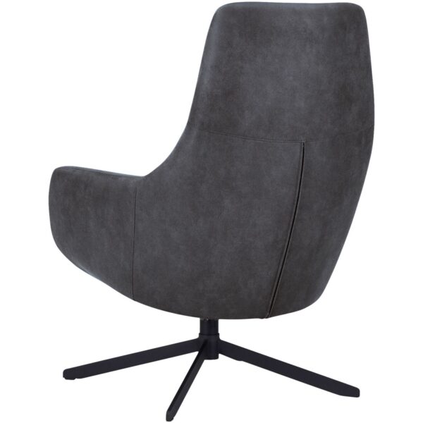 Pronto Wonen Draaifauteuil Vaneze microleder antraciet Antraciet Draaifauteuil