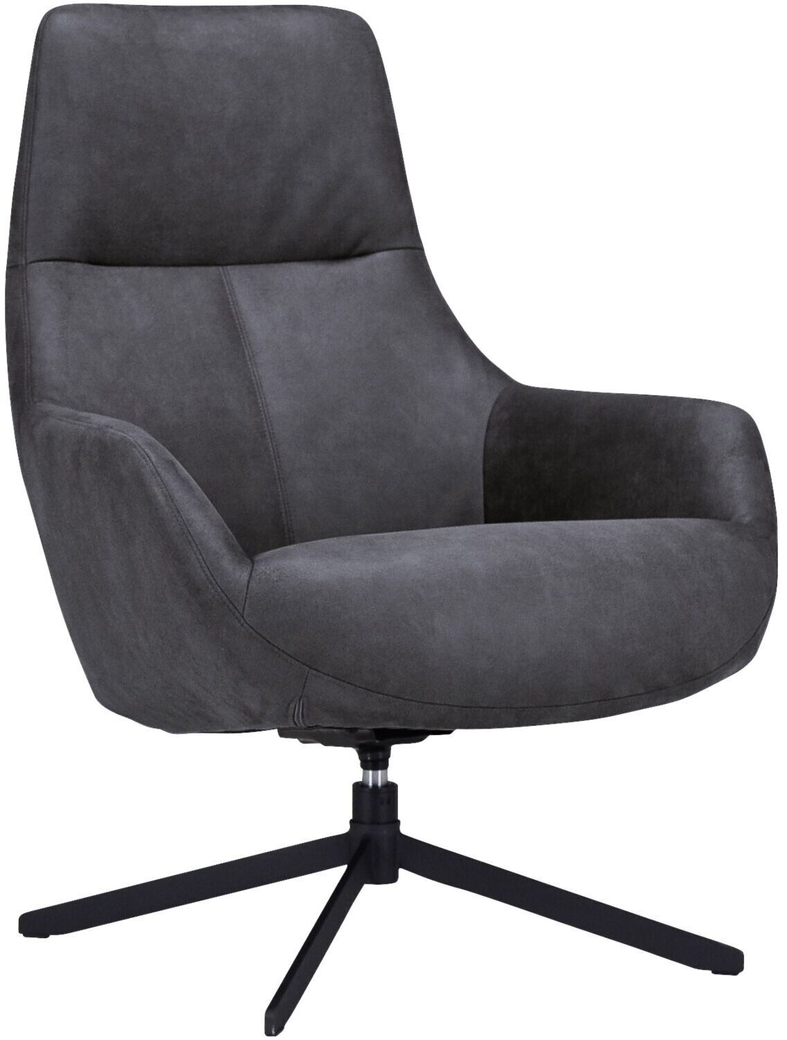 Pronto Wonen Draaifauteuil Vaneze microleder antraciet Antraciet Draaifauteuil