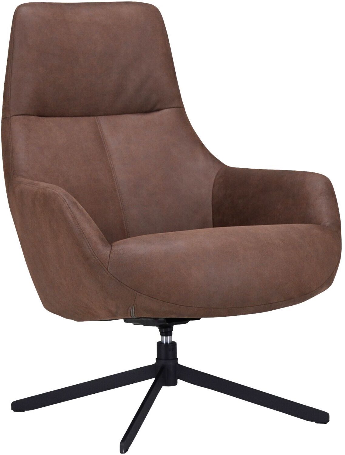 Pronto Wonen Draaifauteuil Vaneze microleder bruin Bruin Draaifauteuil