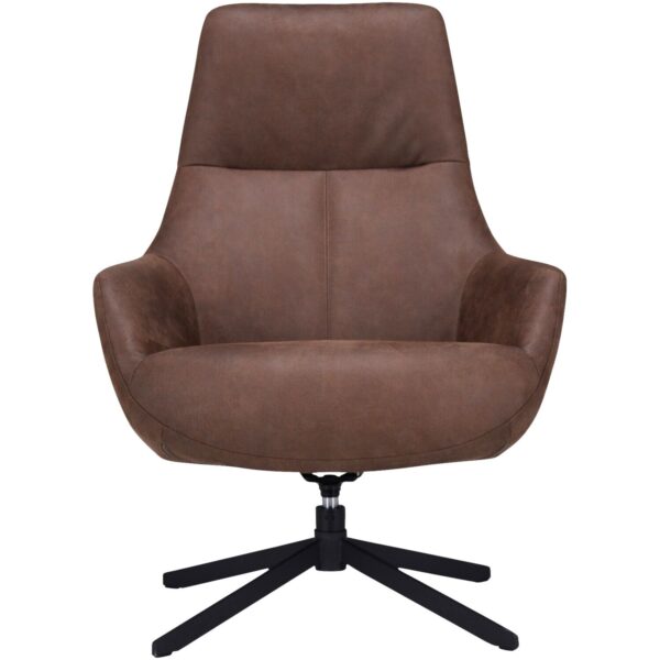 Pronto Wonen Draaifauteuil Vaneze microleder bruin Bruin Draaifauteuil