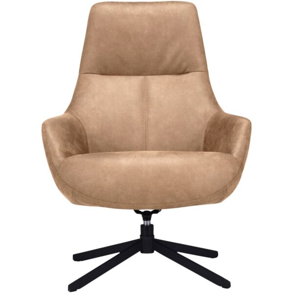 Pronto Wonen Draaifauteuil Vaneze microleder lichtbruin Bruin Draaifauteuil