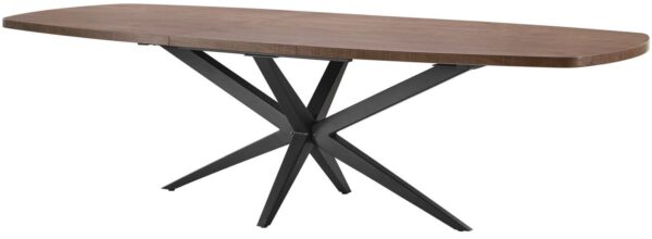 Pronto Wonen Eettafel Mascaro 200/260x102 cm Deens ovaal uitschuifbaar Bruin|Naturel Eettafel