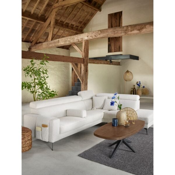 Pronto Wonen Salontafel Mascaro 135x67 cm Deens ovaal dark mango Bruin|Naturel Salontafel