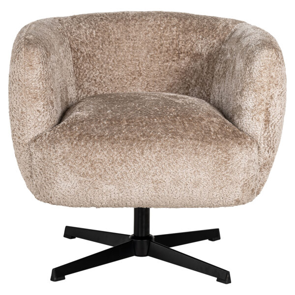 Richmond Interiors Draaifauteuil Estelle Sheep Nature Taupe Fauteuil