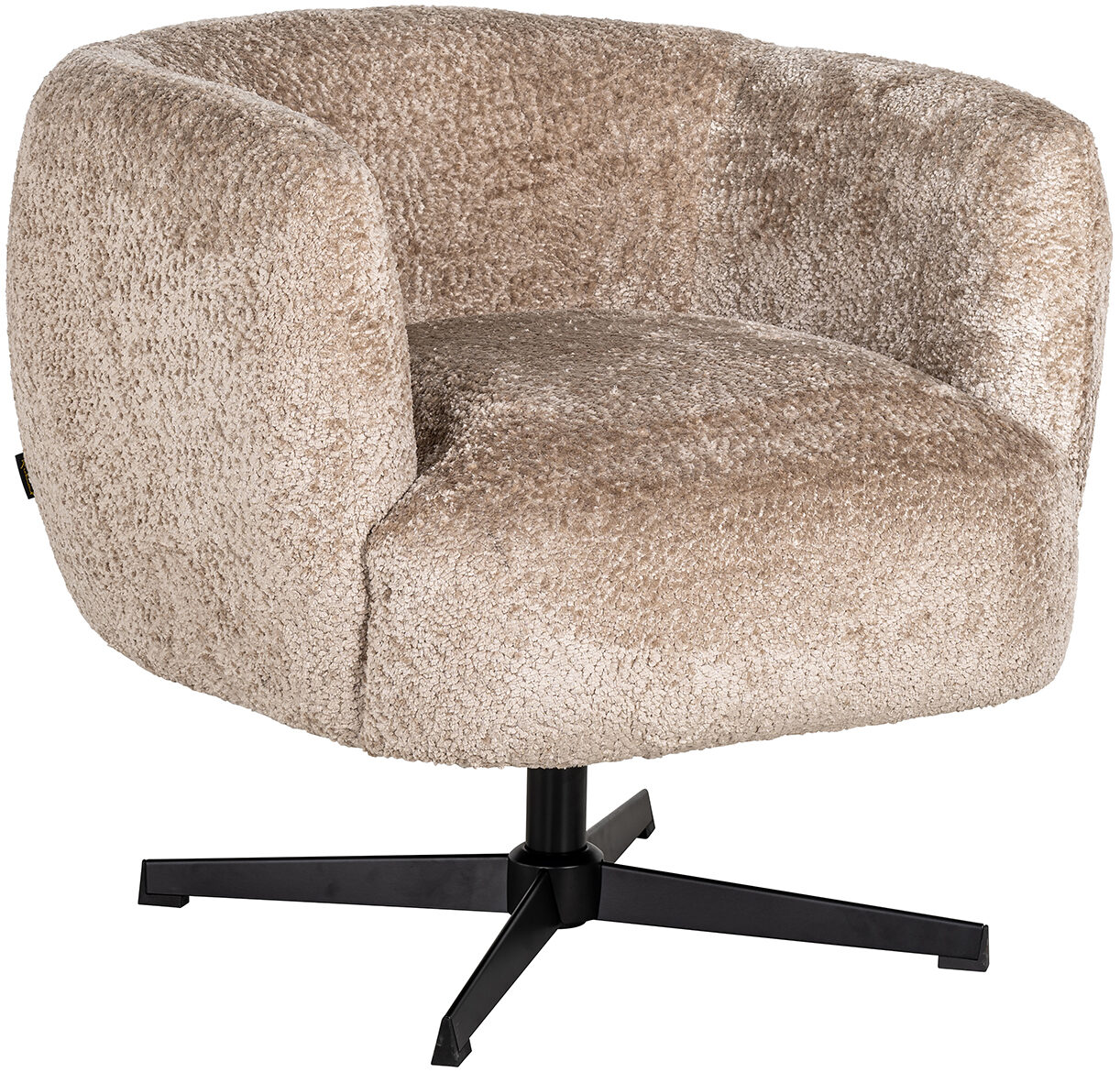 Richmond Interiors Draaifauteuil Estelle Sheep Nature Taupe Fauteuil