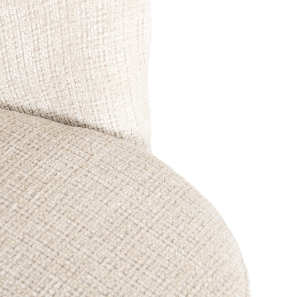 Richmond Interiors Draaifauteuil Zendaya beige chenille Beige Eetkamerstoel