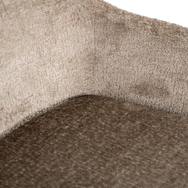 Richmond Interiors Draaistoel Marlon taupe chenille Taupe Eetkamerstoel