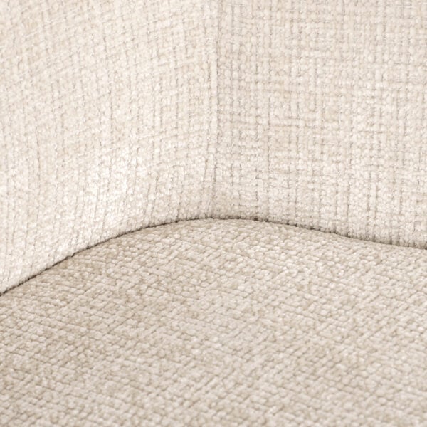 Richmond Interiors Draaistoel met arm Dakota beige chenille Beige Eetkamerstoel