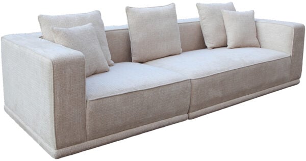 Richmond Interiors Sofa Lusso 3-zits beige chenille Beige Bank