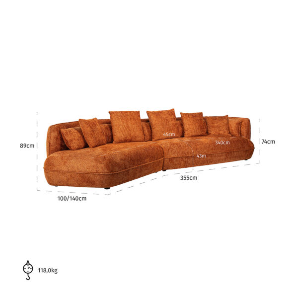 Richmond Interiors Sofa Rodina lovely pumpkin  Bank