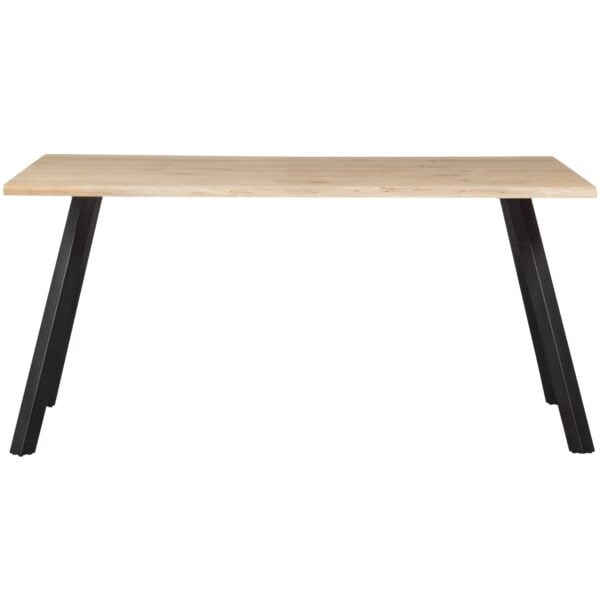 WOOOD Combi-Eettafel: boomstam eiken 160x90 & 2-standen vierk Transparant Eettafel