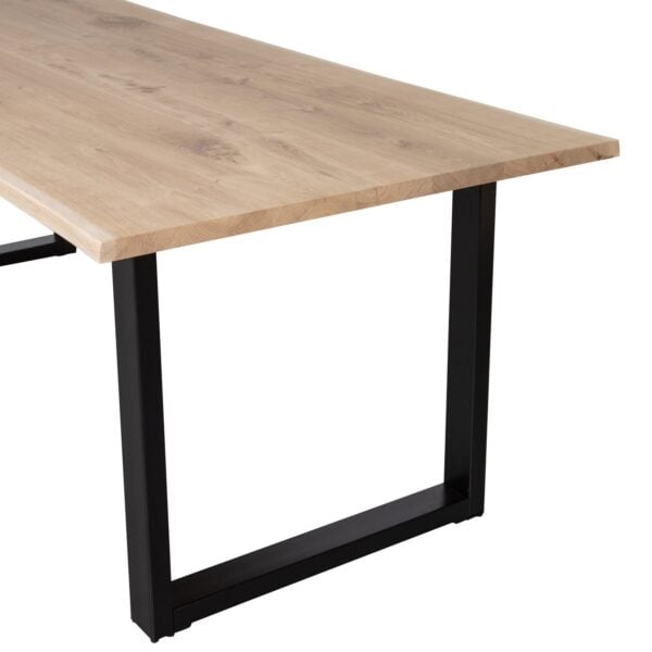 WOOOD Combi-Eettafel: boomstam eiken 160x90 & u-poot Transparant Eettafel