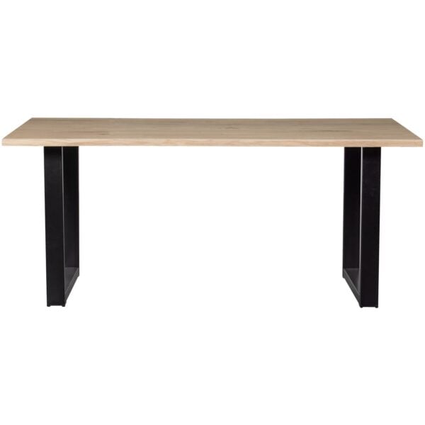 WOOOD Combi-Eettafel: boomstam eiken 160x90 & u-poot Transparant Eettafel