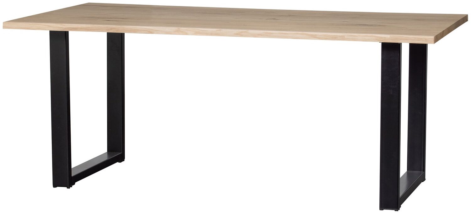 WOOOD Tablo Boomstam Tafel met U-poot - Eiken - 75x160x90