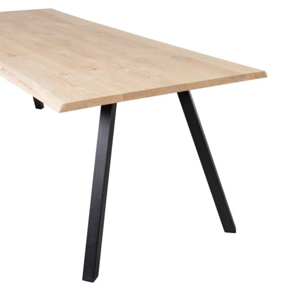 WOOOD Combi-Eettafel: boomstam eiken 199x90 & 2-standen vierk Transparant Eettafel