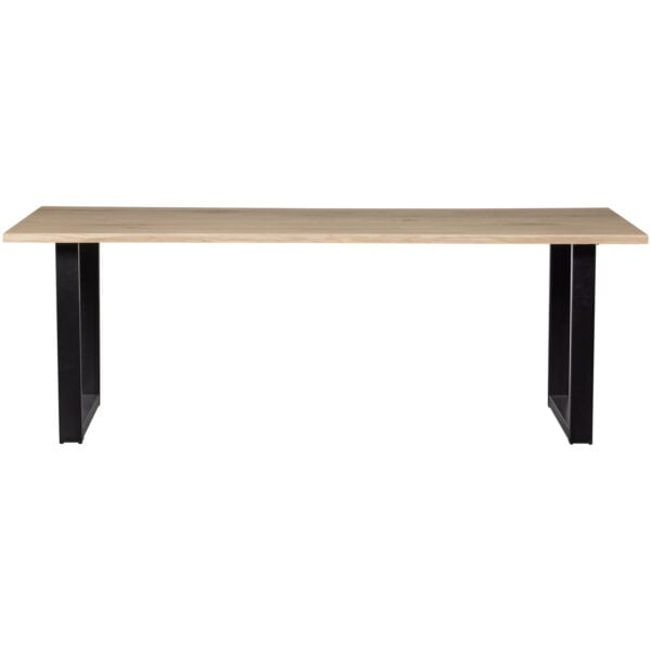 WOOOD Combi-Eettafel: boomstam eiken 199x90 & u-poot Transparant Eettafel