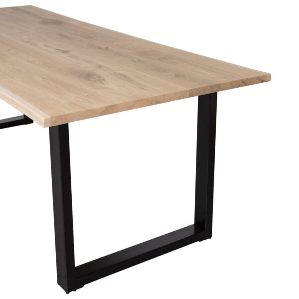 WOOOD Combi-Eettafel: boomstam eiken 199x90 & u-poot Transparant Eettafel