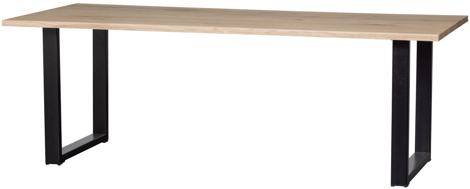 WOOOD Tablo Boomstam Tafel met U-poot - Eiken - 75x220x90