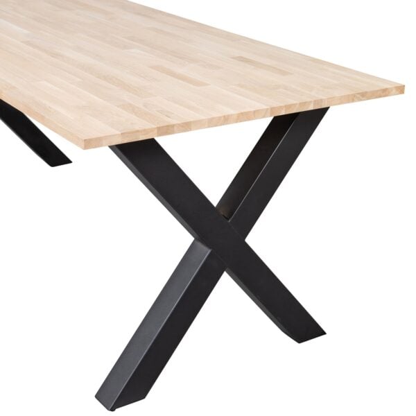 WOOOD Combi-Eettafel: eiken 220x90 & alkmaar poot Untreated Eettafel