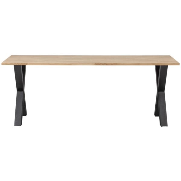 WOOOD Combi-Eettafel: eiken 220x90 & alkmaar poot Untreated Eettafel