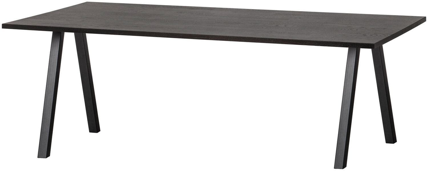 COMBI-TABLO: TAFEL EIKEN BLACKNIGHT 200X90 & 2-STAND POOT