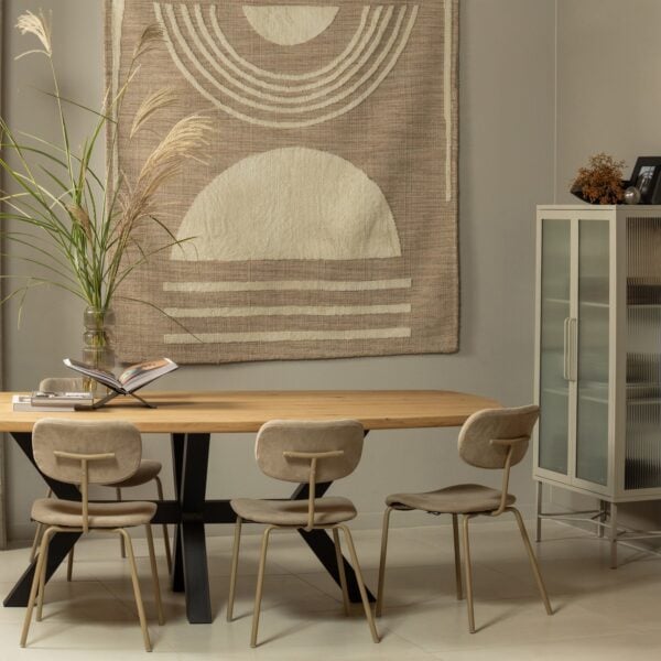 WOOOD Eettafel xl tafelblad eiken naturel deens ovaal 230x115cm Naturel Tafelblad