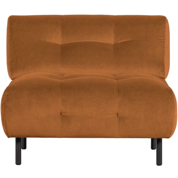 WOOOD Lloyd fauteuil gewassen fluweel cinnamon Cognac|Bruin Fauteuil