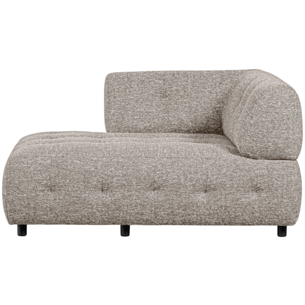 WOOOD Louis 1,5-zitsbank chaise longue met arm links melange powder Beige Modulaire banken