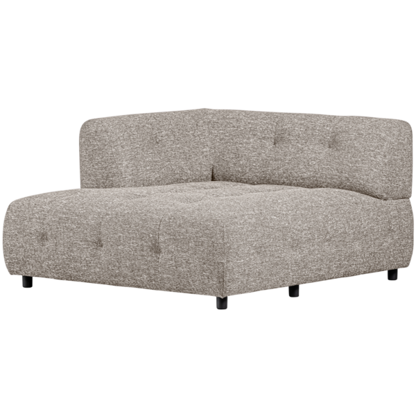 WOOOD Louis 1,5-zitsbank chaise longue met arm links melange powder Beige Modulaire banken