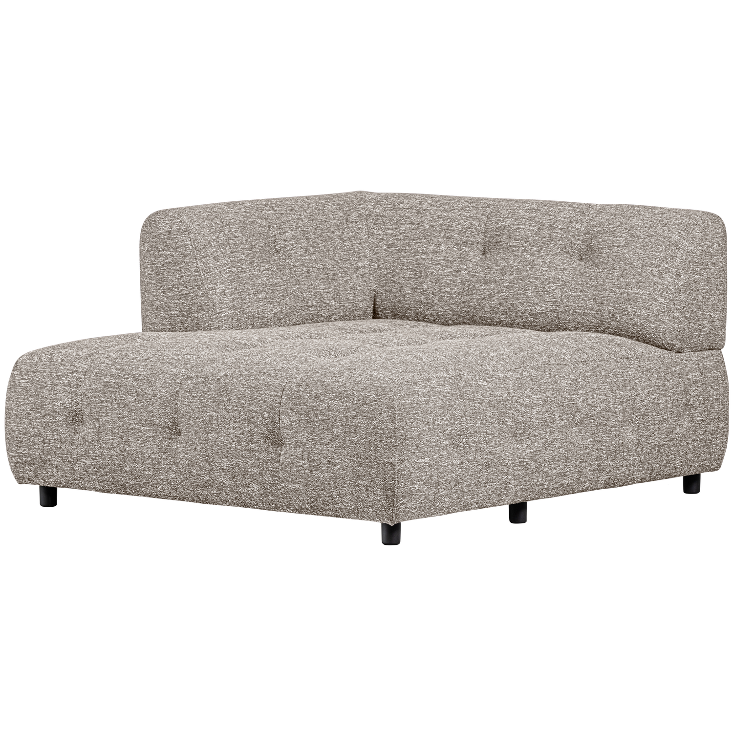 WOOOD Louis 1,5-zitsbank chaise longue met arm links melange powder Beige Modulaire banken