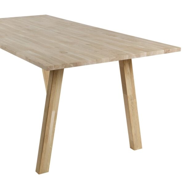 WOOOD Set/2 - Eettafel a-vorm poot eiken Untreated Tafelpoot