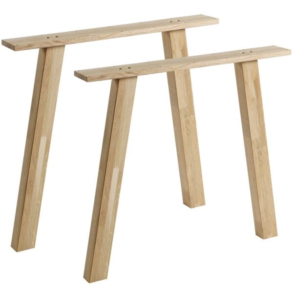 WOOOD Set/2 - Eettafel a-vorm poot eiken Untreated Tafelpoot