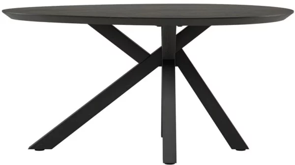 Xooon Cosenza eetkamertafel 160 x 115 cm - onyx Zwart Eettafel