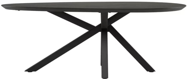 Xooon Cosenza eetkamertafel 210 x 120 cm - onyx Zwart Eettafel