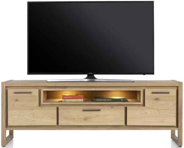 Henders & Hazel Nystead lowboard 170 cm. - 2-deuren + 1-lade + 1-niche (+ LED) Tv-meubel|Tv-dressoir